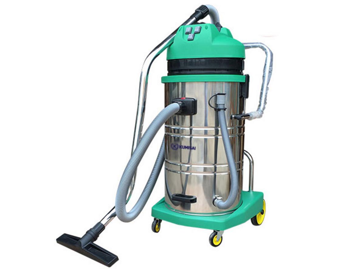 Máy hút bụi công nghiệp Kumisai KMS802J-3 với 3 động cơ, thùng inox 80L cho nhu cầu vệ sinh công nghiệp cường độ cao.