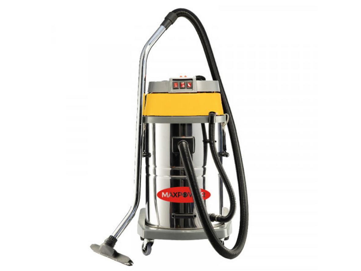 Máy hút bụi công nghiệp MaxPower MP-80L với 3 động cơ 4500W và thùng chứa 80 lít.