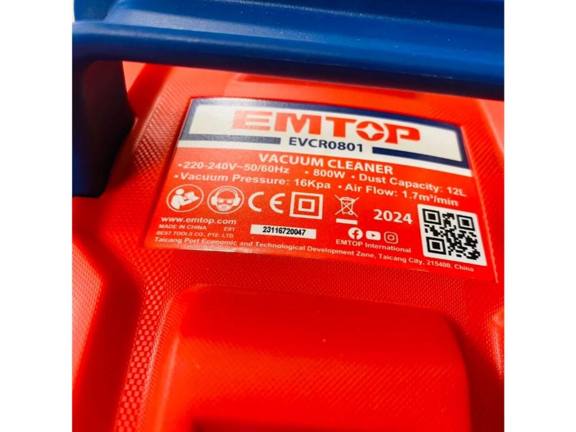 Emtop EVCR0801 12 lít vận hành ổn định trong không gian nhỏ.