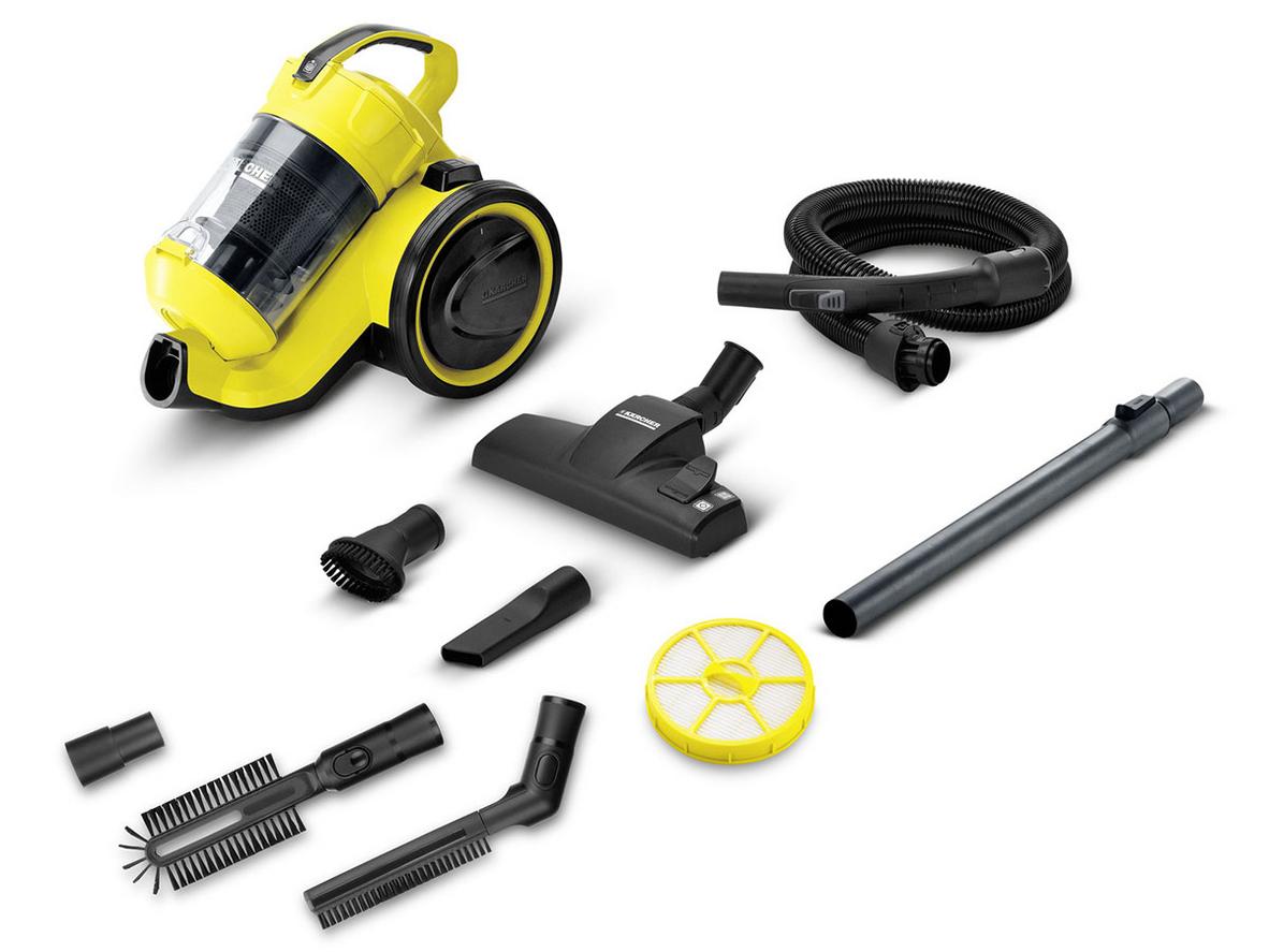 Karcher VC3 là máy hút bụi gia đình không túi, gọn nhẹ và phù hợp cho căn hộ, nhà phố.