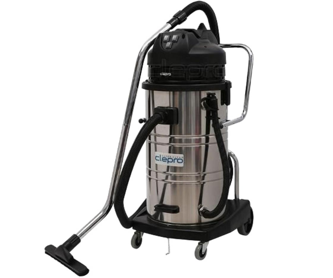 Máy hút bụi khô và ướt Clepro S3/80 (3 motor) với thùng Inox 80L cho nhu cầu vệ sinh công nghiệp.