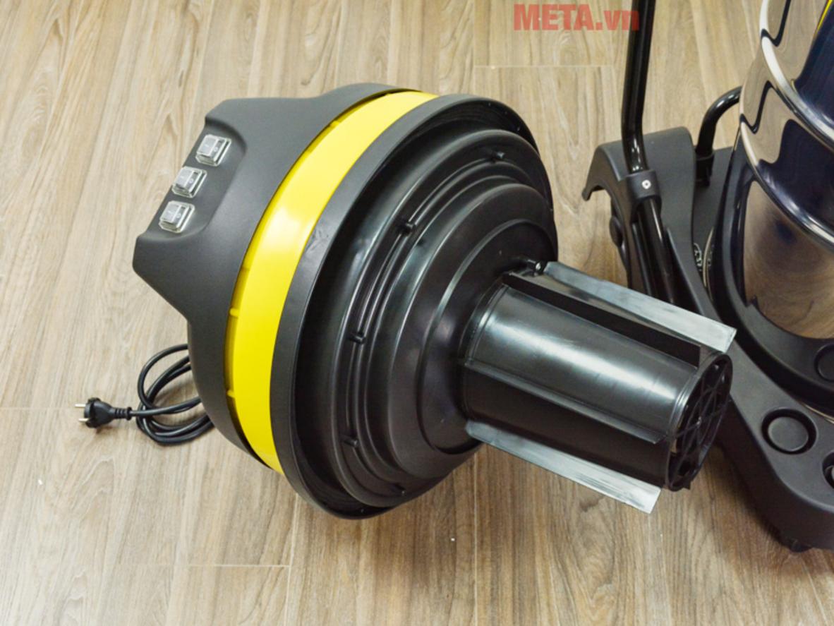 Máy hút bụi khô và ướt Lavor THOR380IF với thùng inox và bộ phụ kiện đa năng.