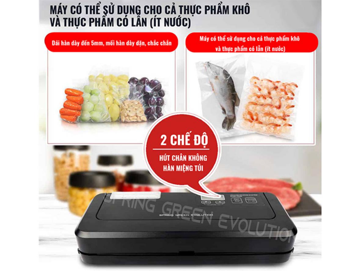 Máy hút chân không tự động không kén túi VC-EVO hỗ trợ hút chân không và hàn miệng túi tự động cho gia đình và kinh doanh nhỏ.
