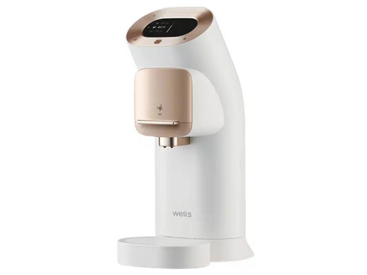 Wells Home Cafe là máy pha trà và cafe 2 trong 1 gọn đẹp, phù hợp bếp hiện đại và văn phòng nhỏ.