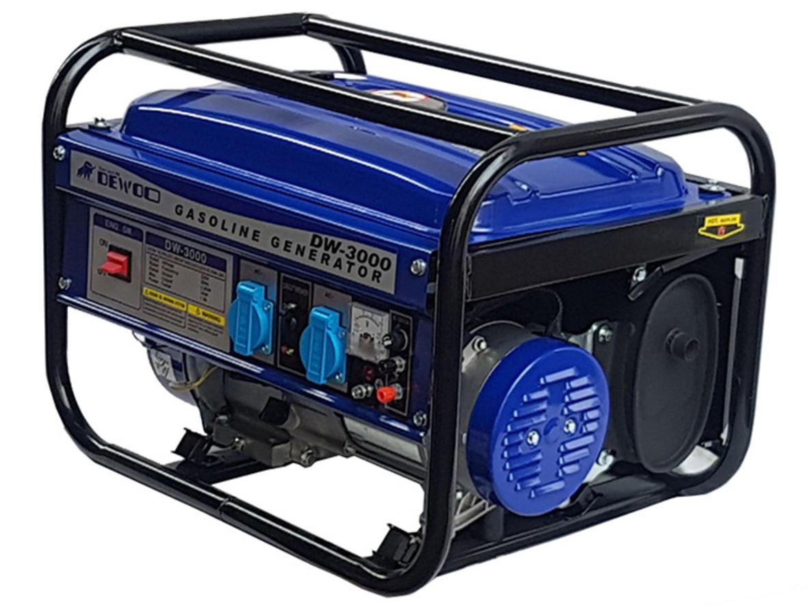 Máy phát điện chạy xăng 3KVA Dewoo DW-3000 giật tay - Thanh lý cho gia đình và cửa hàng nhỏ.