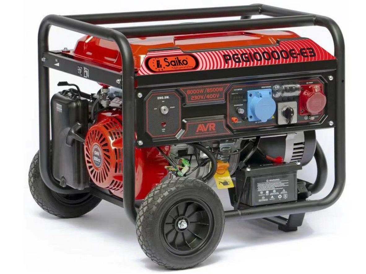 Công suất 8KW cùng đề nổ điện giúp Saiko PGG10000E-E3 vận hành nhanh, phù hợp nhu cầu dự phòng điện lớn.