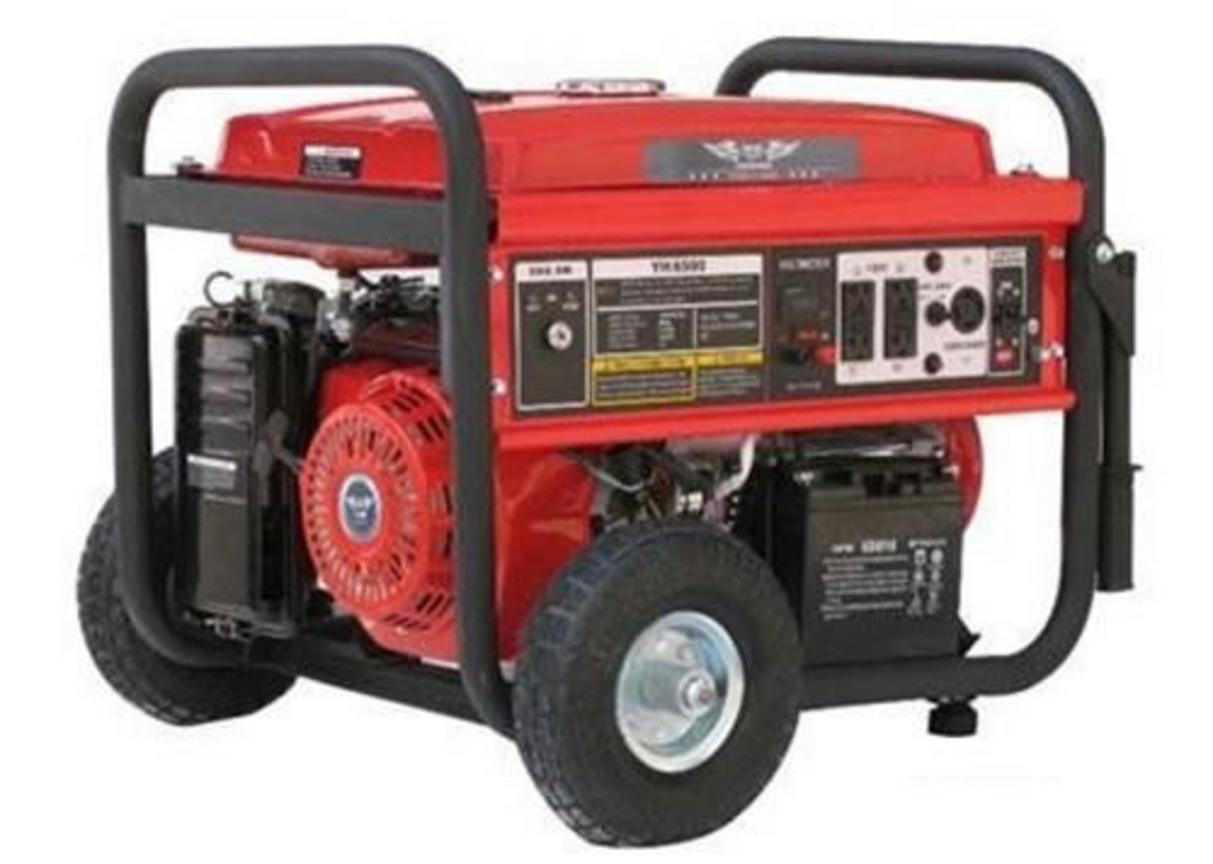 Máy phát điện chạy xăng BGAS BGA6500GE đề nổ điện, công suất sử dụng 5.000W.