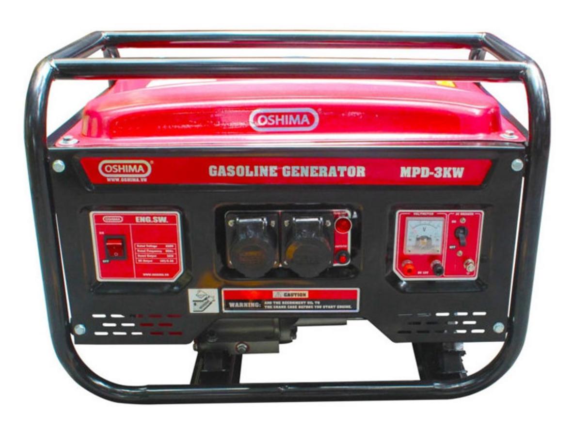 Máy phát điện chạy xăng Oshima MPD-3KW phù hợp cho gia đình và cửa hàng nhỏ khi mất điện.