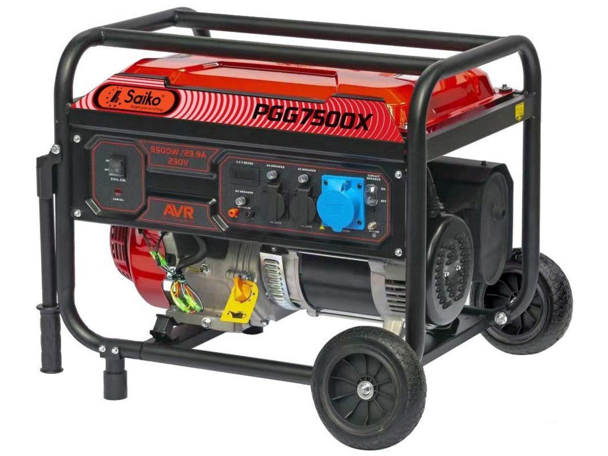 Máy phát điện chạy xăng Saiko PGG-7500X 5.5KW cho gia đình, văn phòng nhỏ và cửa hàng.