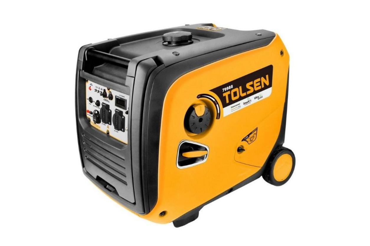 Máy phát điện chạy xăng Tolsen 79988 3500W inverter siêu êm cho gia đình và cửa hàng nhỏ.