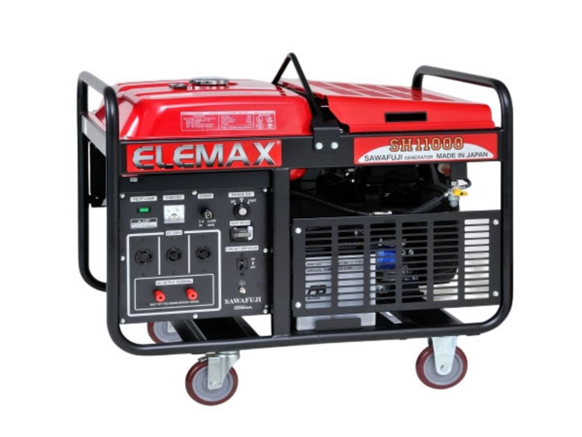 Máy phát điện chạy xăng ELEMAX SH11000 cho gia đình lớn và cửa hàng cần điện ổn định.