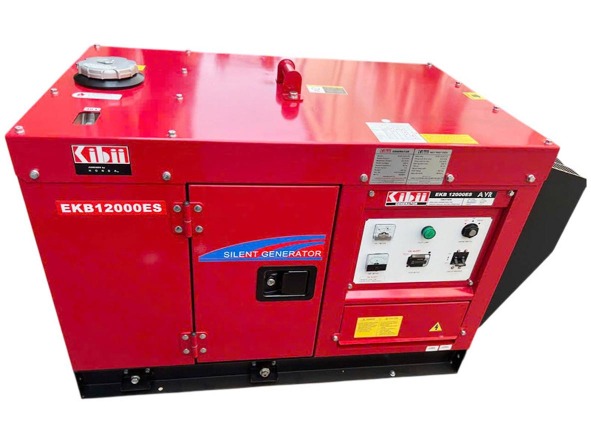 Máy phát điện Honda EKB 12000 ES 9.5 KVA với vỏ chống ồn, phù hợp không gian cần nguồn điện dự phòng chạy êm.