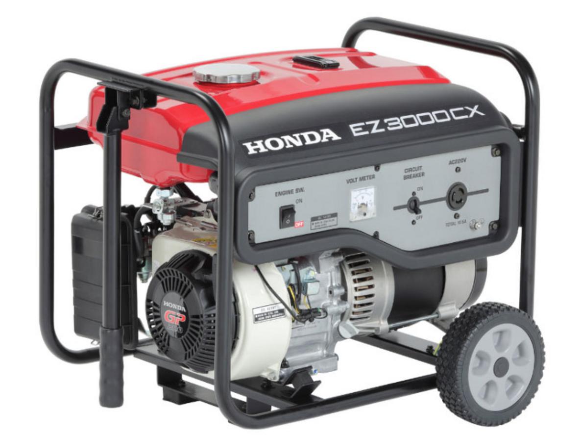 Máy phát điện Honda 2.5KVA EZ3000CX R cho gia đình, văn phòng nhỏ và cửa hàng nhỏ.