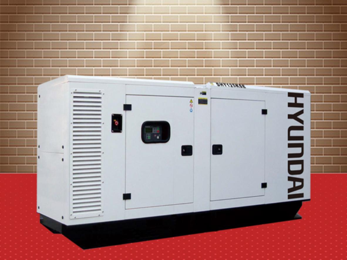 Máy phát điện Hyundai DHY125KSE 112 KVA/90KW 3 pha cho tòa nhà, văn phòng và nhà xưởng vừa.