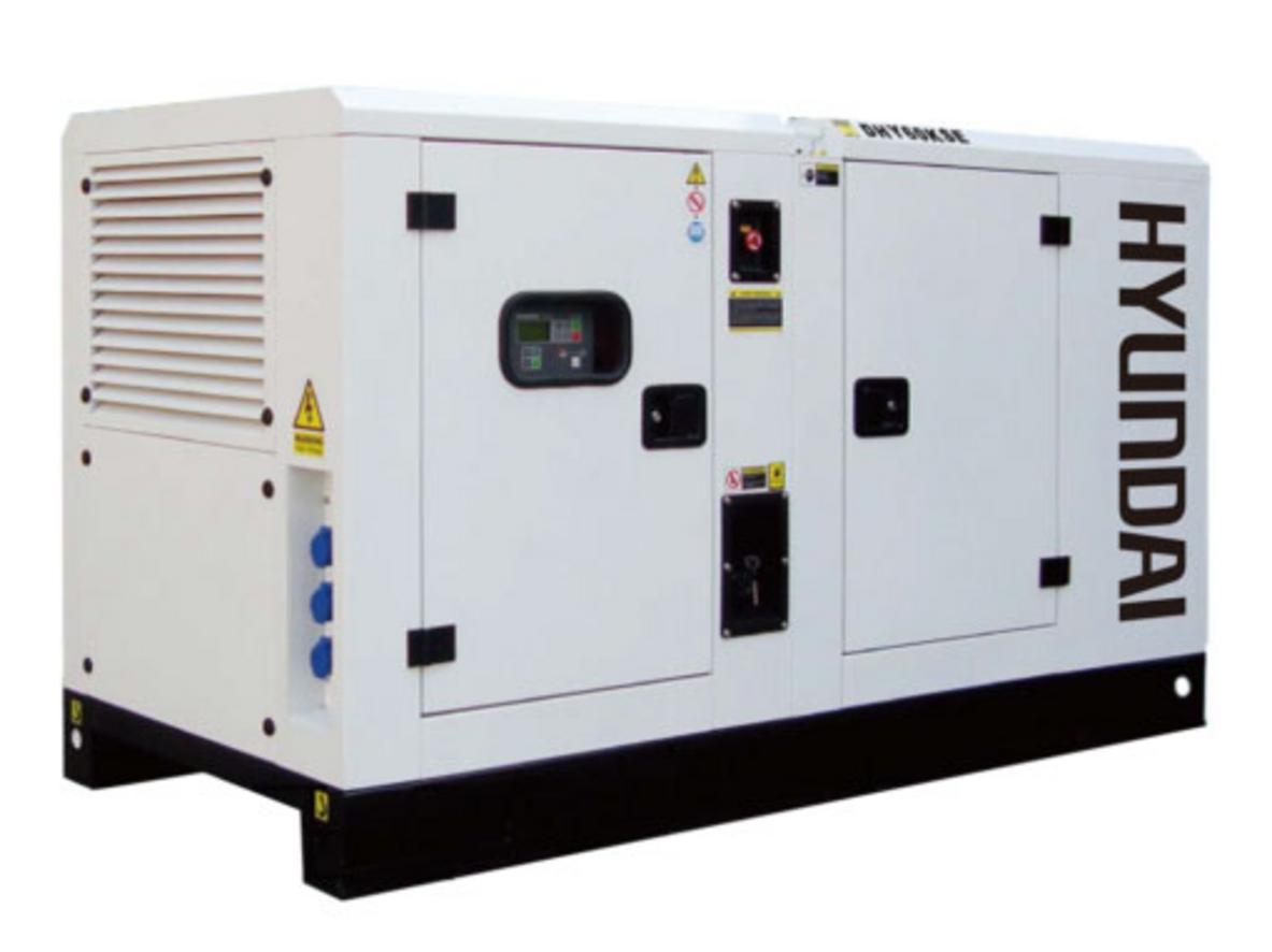 Máy phát điện Hyundai DHY88KSE 80–88 KVA cho xưởng vừa, tòa nhà và công trình.