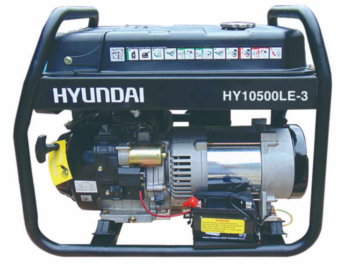 Máy phát điện Hyundai HY10500LE-3 9.4 KVA phù hợp cho nhu cầu điện 3 pha dự phòng tầm trung.