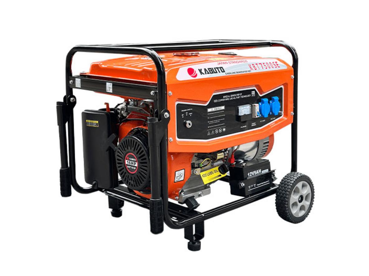 Kabuto KBT7500SE 7kW phù hợp điện dự phòng cho gia đình lớn và cửa hàng nhỏ.