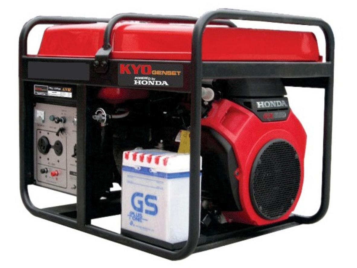 Máy phát điện chạy xăng Kyo Power THG9000EXS 9 KVA, đề nổ điện, phù hợp dự phòng điện gia đình và cửa hàng.
