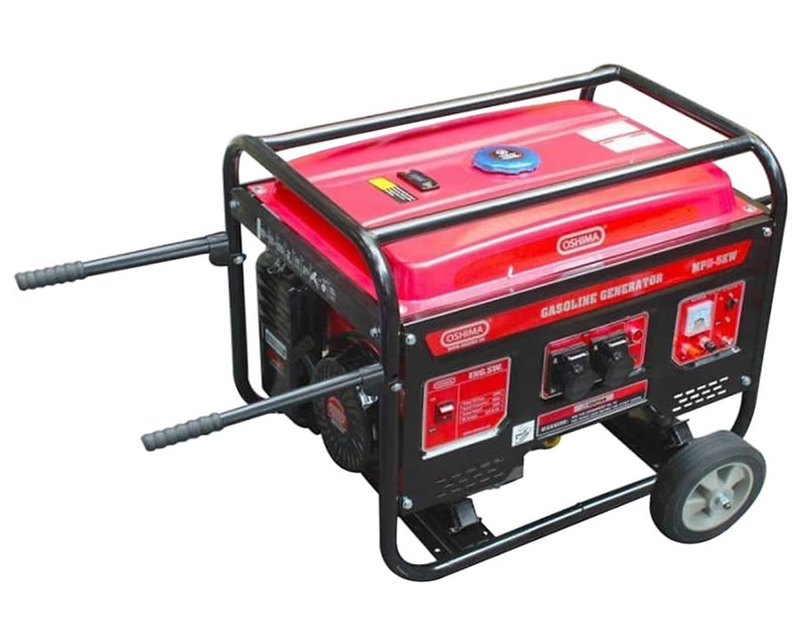 Bảng điều khiển máy phát điện Oshima MPD-5KW với đầu ra 220V và AVR tự động.