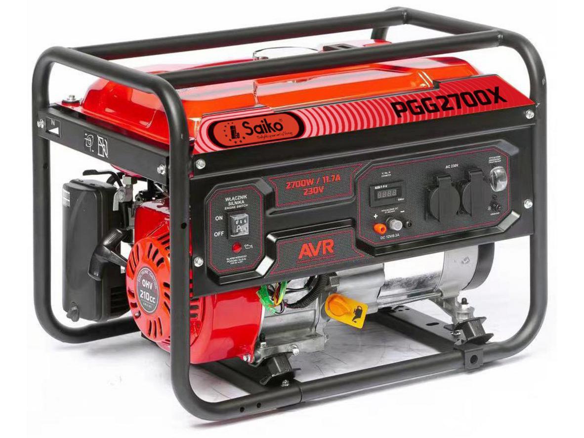 Máy phát điện chạy xăng Saiko PGG-2700X 2.7KW cho điện dự phòng cơ bản tại gia đình và cửa hàng nhỏ.