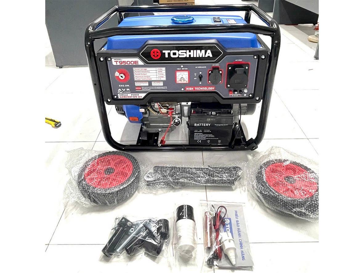 Toshima T9500E đáp ứng tốt nhu cầu điện dự phòng tải cao cho gia đình lớn và kinh doanh nhỏ.