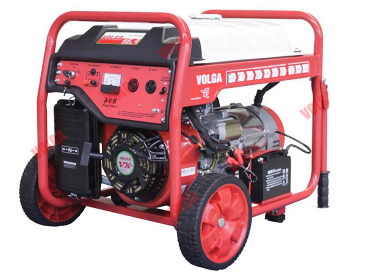 Máy phát điện chạy xăng Volga AG-7000DXS phù hợp điện dự phòng gia đình và cửa hàng nhỏ.