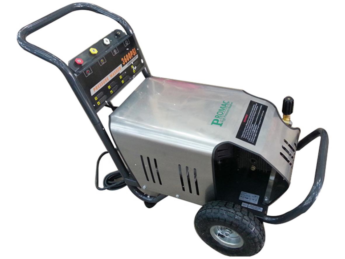 Máy phun áp lực Promac M36 cho gara, xưởng và vệ sinh công nghiệp.