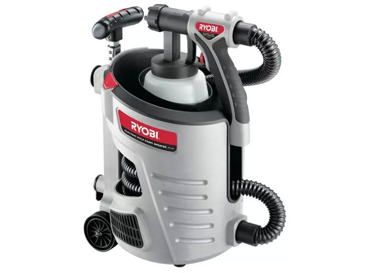 Máy phun sơn 700W Ryobi PST-800 cầm tay dùng điện, phù hợp cho sơn đồ gỗ và hoàn thiện diện tích vừa.