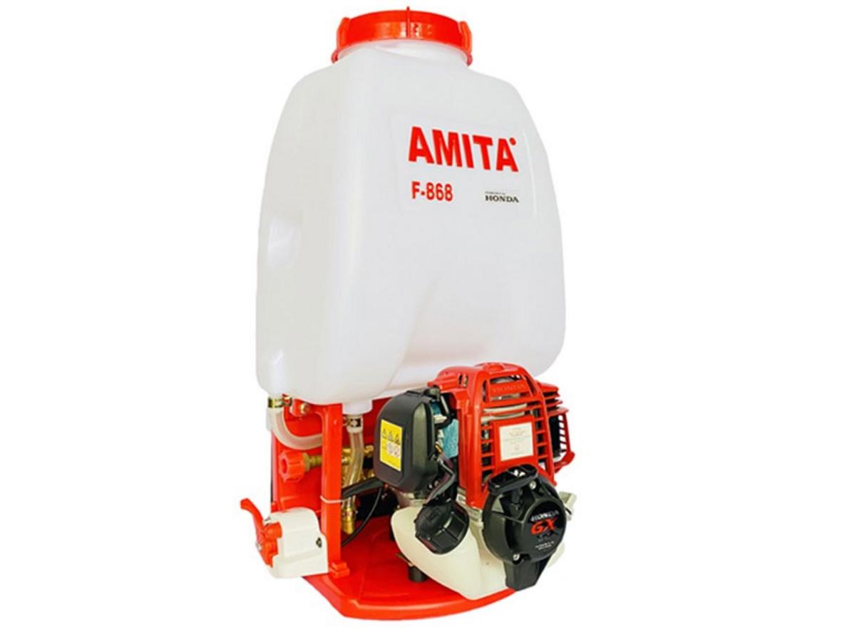 Máy phun thuốc Honda AMITA F-868 GX25 1.1HP chạy xăng, bình 25 lít, phù hợp phun trừ sâu và khử khuẩn.