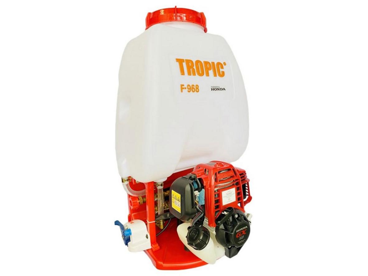 Máy phun thuốc Honda TROPIC F-968 GX25 1.1HP gọn nhẹ, bình 25 lít, phù hợp phun vườn quy mô vừa.