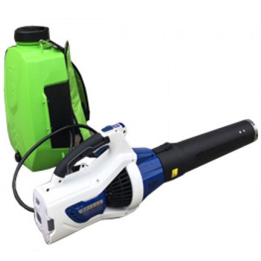 Máy phun xịt hóa chất hạt siêu nhỏ Mico XG-F1800W với pin lithium 58V và bình chứa 12 lít.