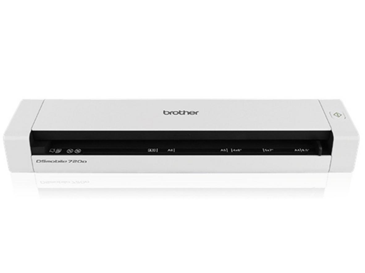 Brother DS-720D nhỏ gọn, quét 2 mặt tự động, phù hợp làm việc di động.