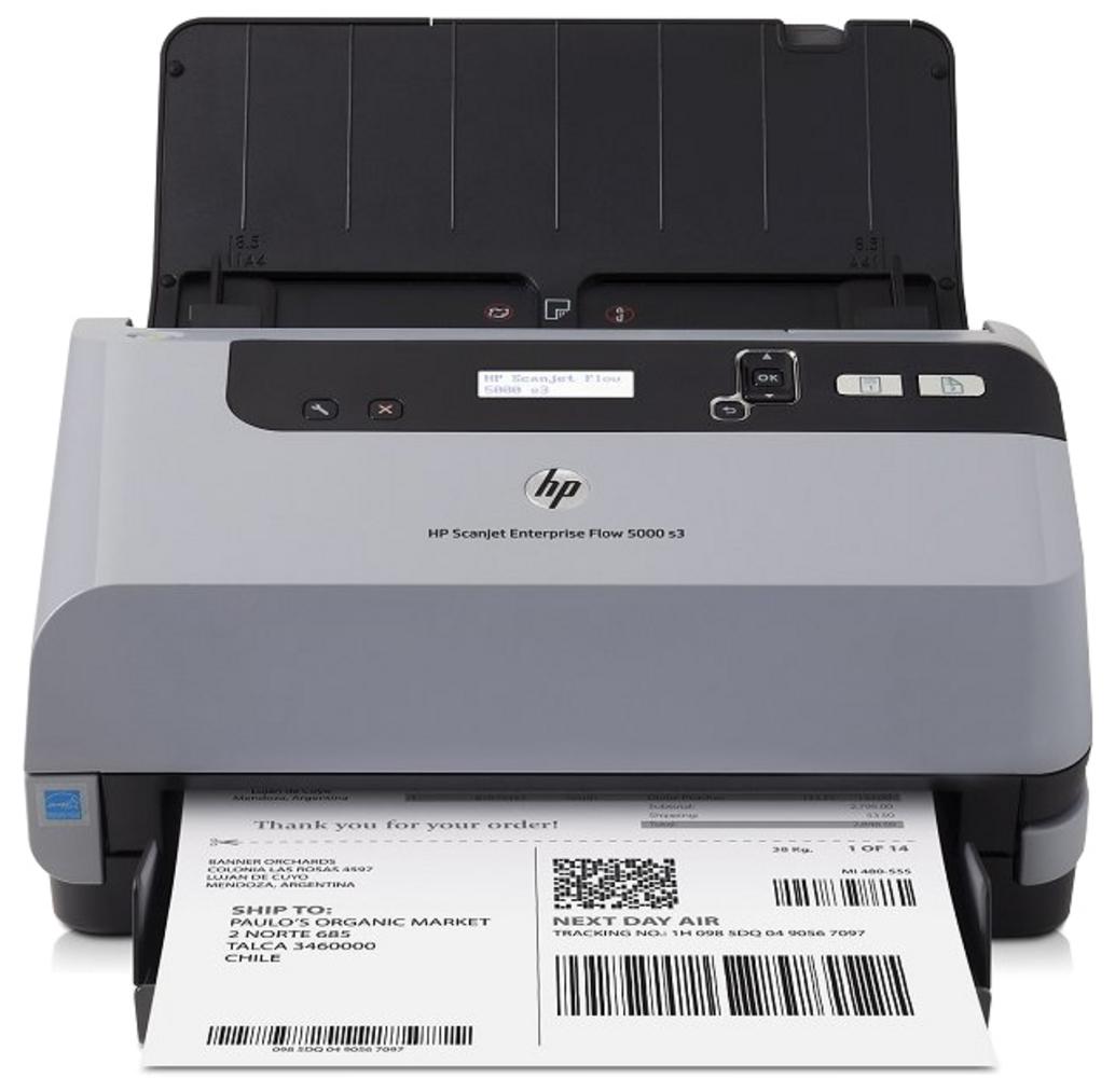 Máy quét 2 mặt Duplex HP Scanjet Enterprise Flow 5000 s3 cho văn phòng cần số hóa tài liệu nhanh.