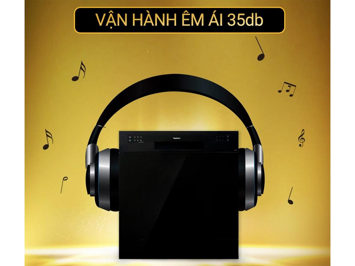 Cận cảnh tính năng và bố trí của máy rửa bát 8 bộ Nagakawa NK8D01M.