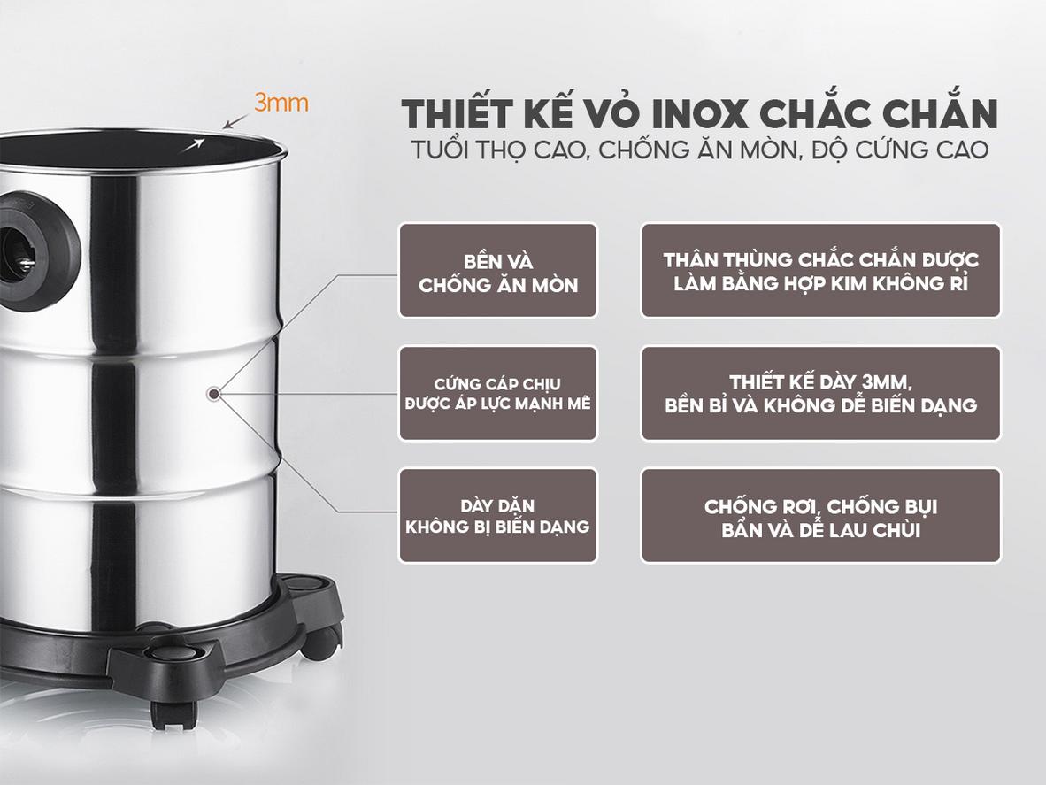 Motor công nghệ Italy giúp Fujihome VC20 vận hành ổn định hơn trong môi trường dịch vụ.