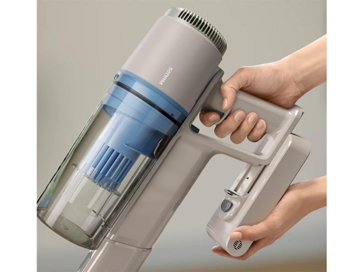 Pin Li-ion 21.6V cho phép dọn linh hoạt đến 40 phút.