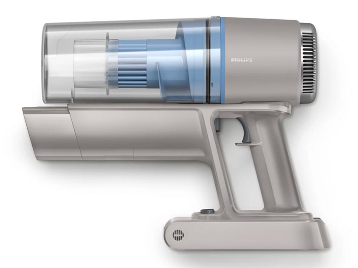 PowerCyclone 7 giúp Philips XC2011/01 hút ổn định trên sàn cứng.