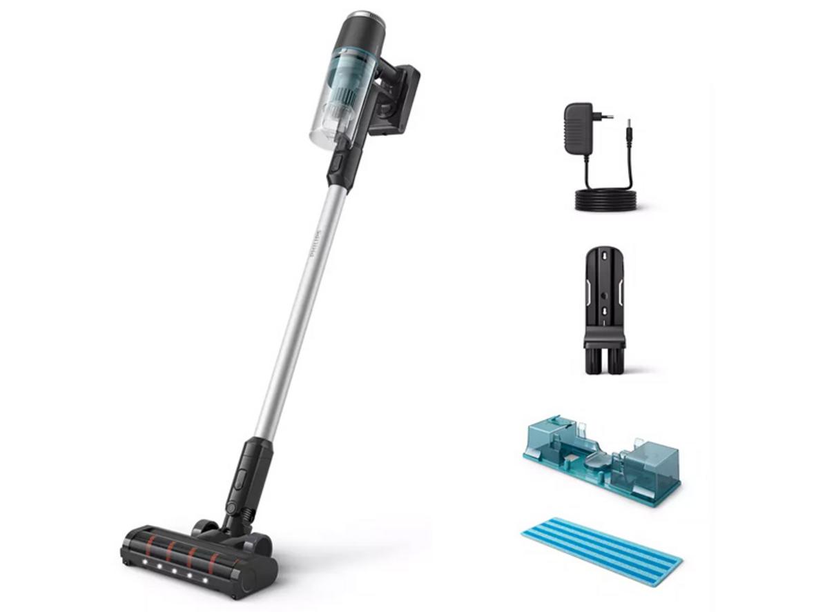 Philips XC3131/01 hỗ trợ hút và lau trong một lần di chuyển, tiện cho dọn nhà nhanh.