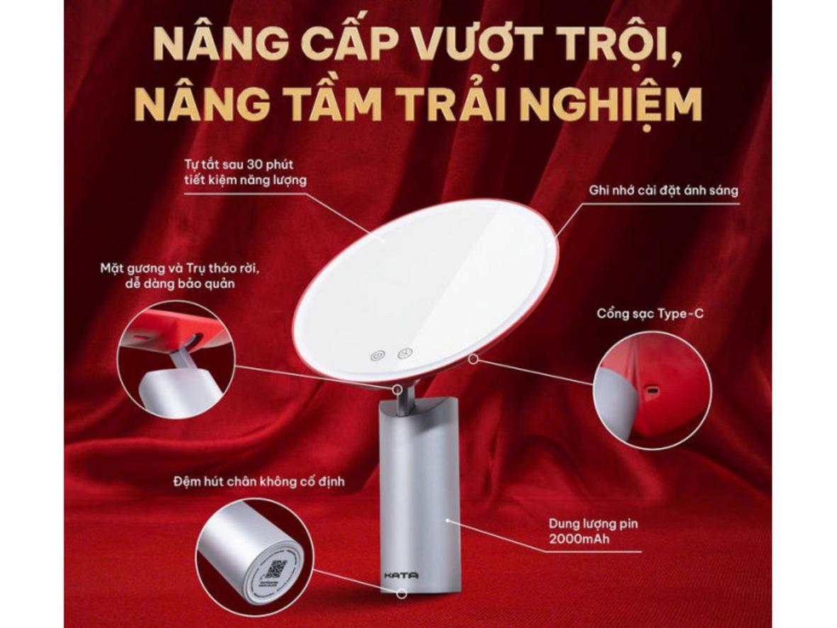 Pin sạc 2.000 mAh hỗ trợ dùng linh hoạt trên bàn hoặc khi cần mang theo.