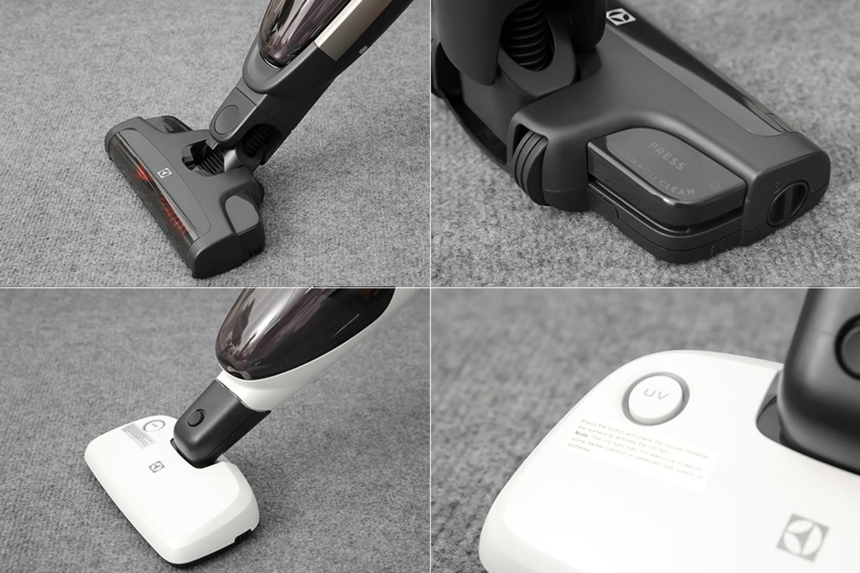 BrushRollClean và bộ đầu hút đa năng giúp làm sạch tóc, bụi và khe hẹp.