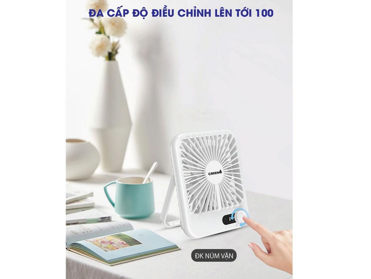 Sạc qua Type-C hoặc Micro USB giúp quạt linh hoạt ở nhiều không gian.