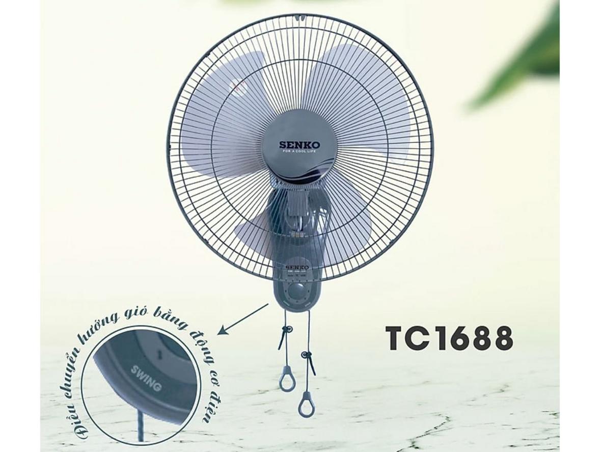 Quạt treo tường Senko TC1688 tối ưu không gian nhỏ và nhu cầu dùng liên tục