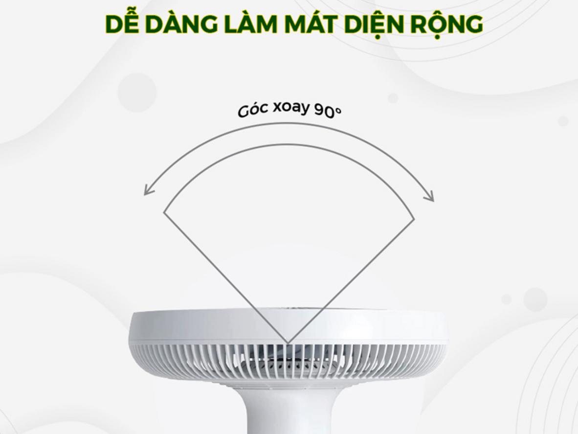 Quạt thông minh Dreamer DHA-SSF136B/G điều khiển giọng nói, phù hợp phòng ngủ và phòng khách.