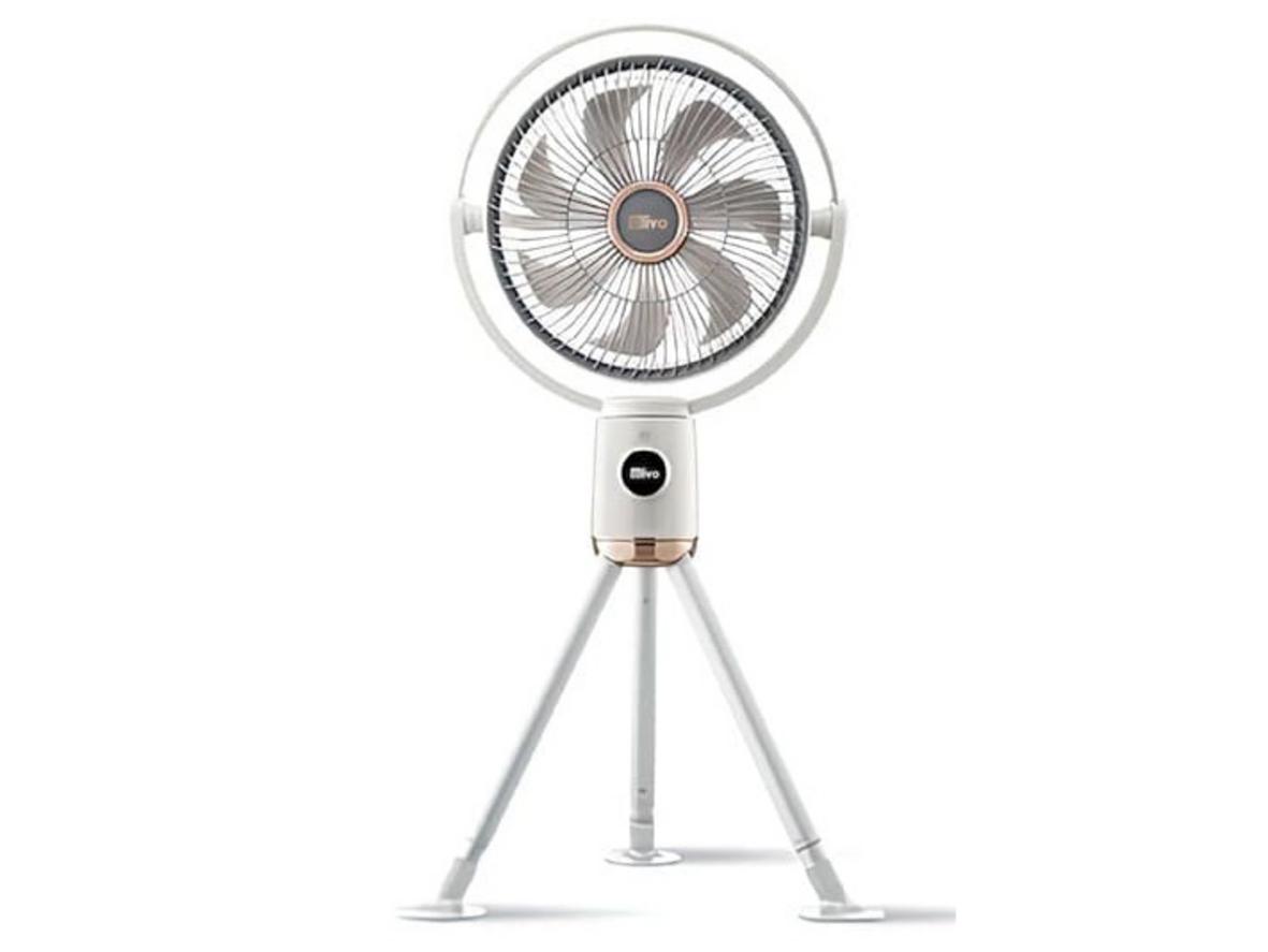 Quạt tích điện Olivo WF1 chạy êm 22dB, phù hợp phòng ngủ và phòng khách.