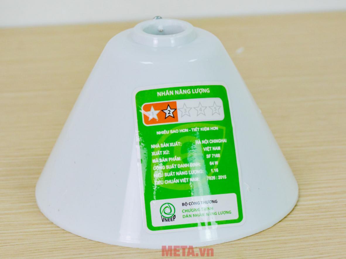 Quạt trần Ching Hai SF7168 màu trắng, sải cánh 140cm cho không gian rộng.