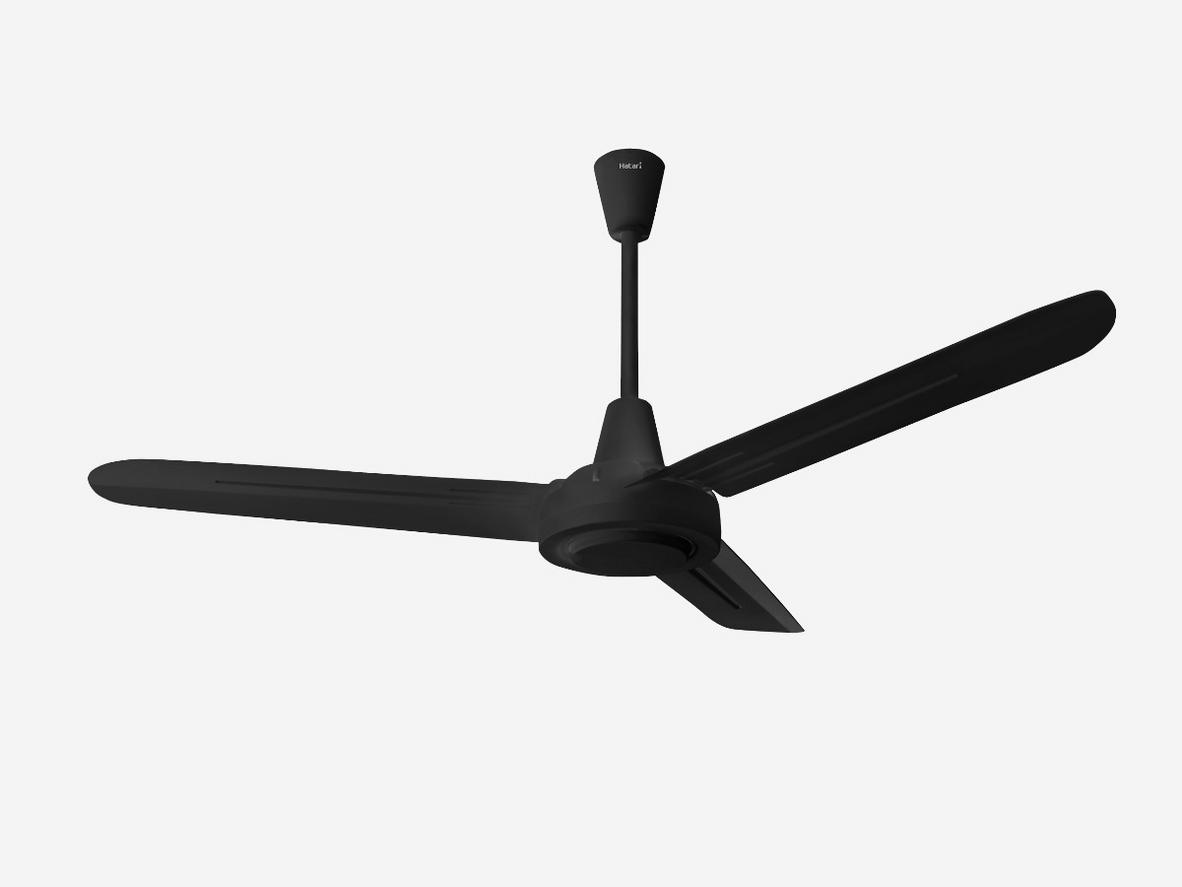 Hatari C48M1 là mẫu quạt trần 3 cánh thép, điều khiển bằng hộp số gắn tường, phù hợp phòng vừa.