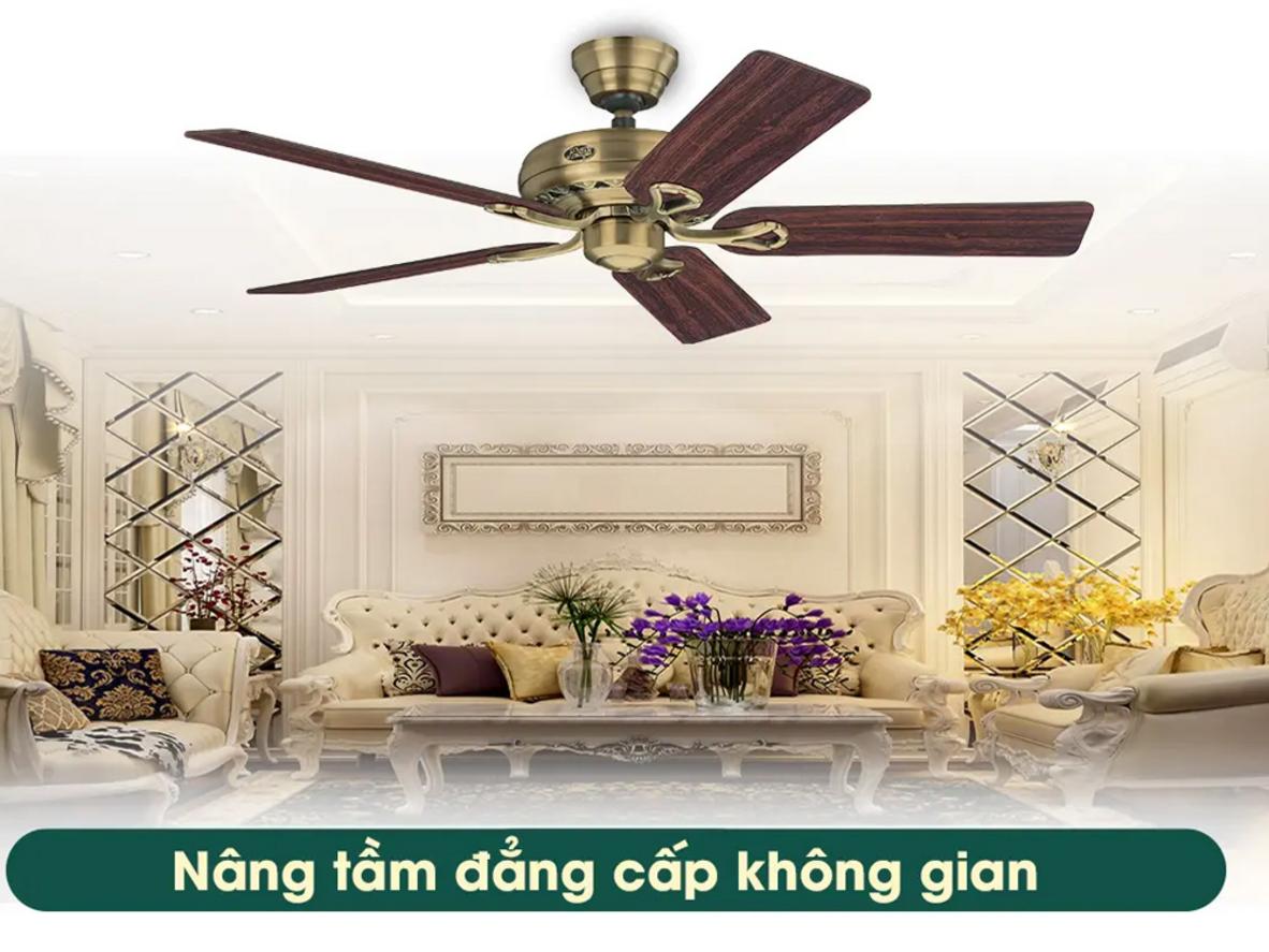 Hunter Savoy 24520 phù hợp không gian cần gió rộng và thẩm mỹ cao.