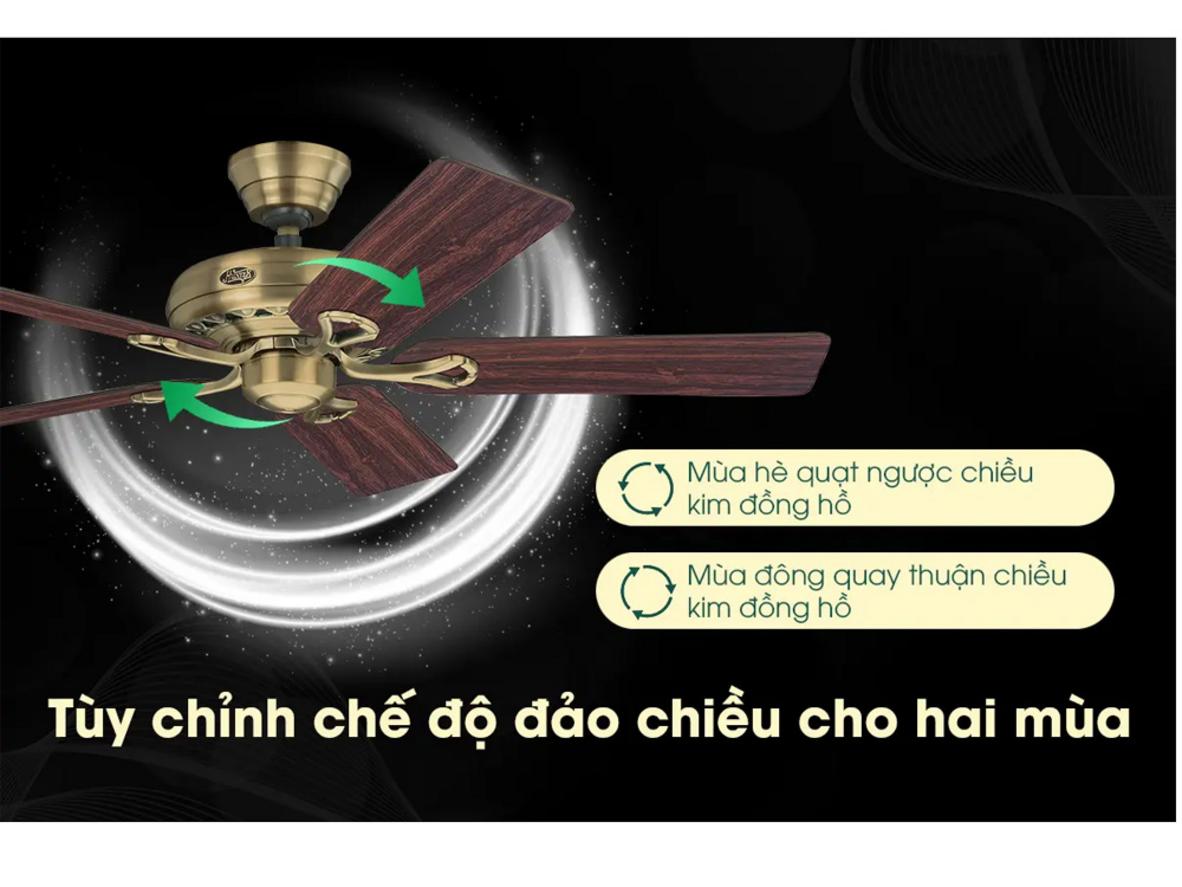 Hunter Savoy 24520 phù hợp không gian cần gió rộng và thẩm mỹ cao.