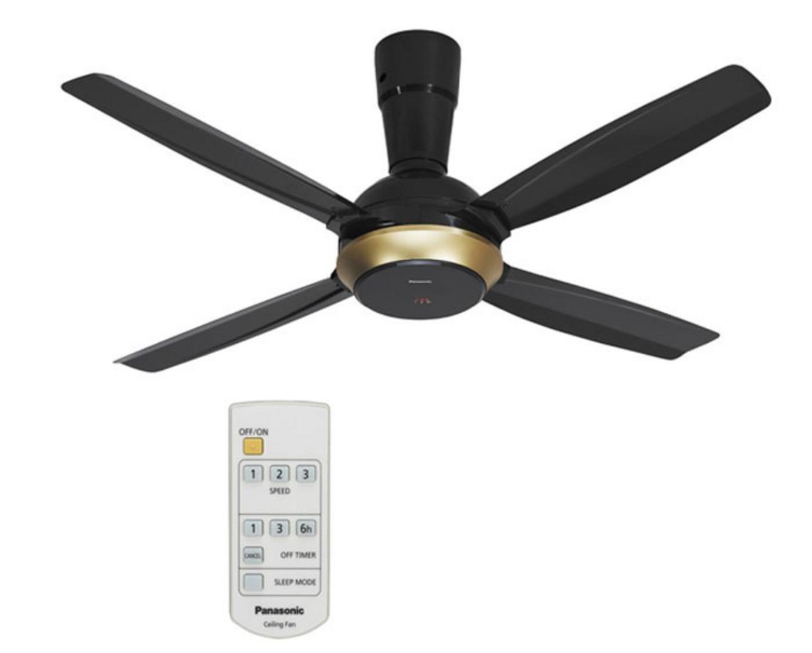 Quạt trần Panasonic 4 cánh F-56XPG phù hợp phòng có trần thấp và không gian sinh hoạt rộng.