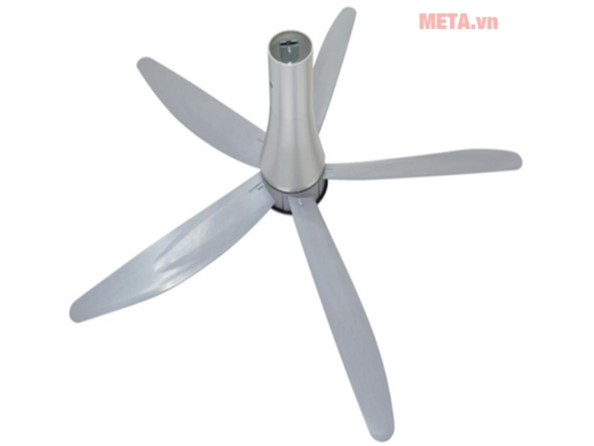 Sải cánh 150cm và 5 cánh nhựa sợi thủy tinh tạo luồng gió rộng, ổn định.